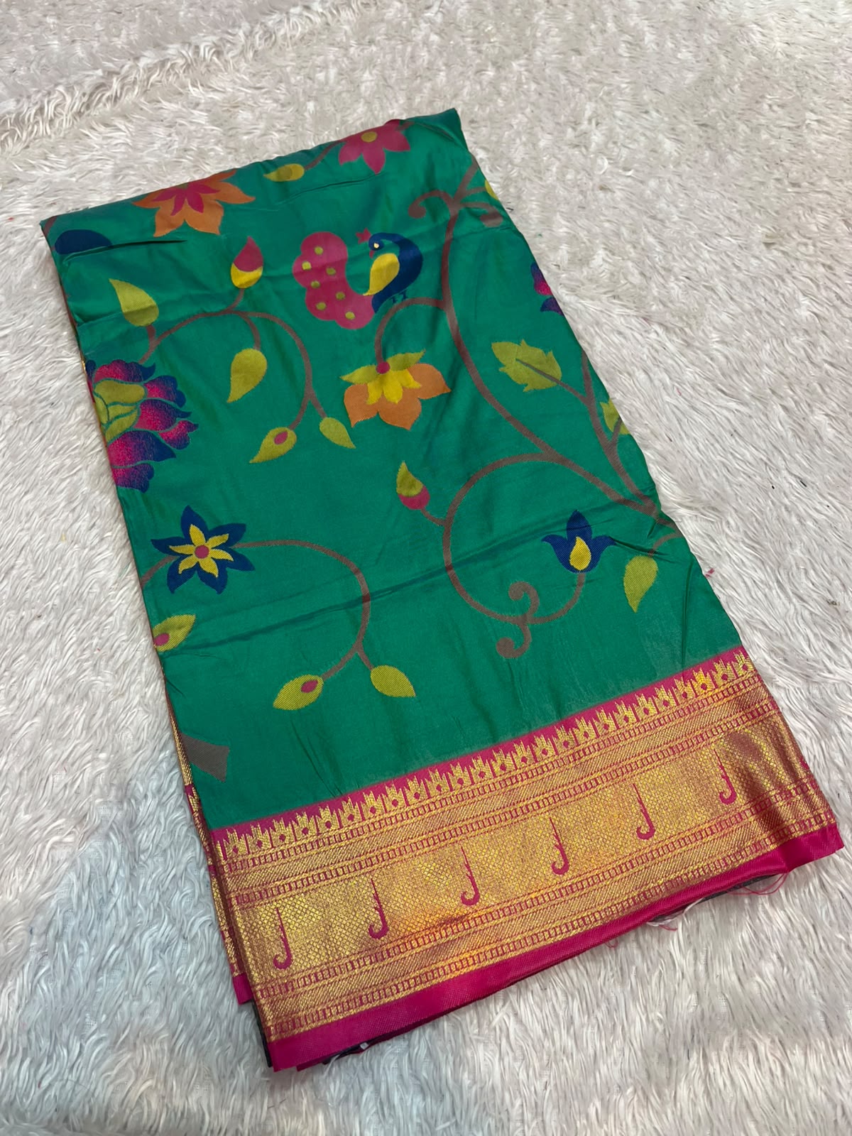 Rama green paithani ( code-101 )