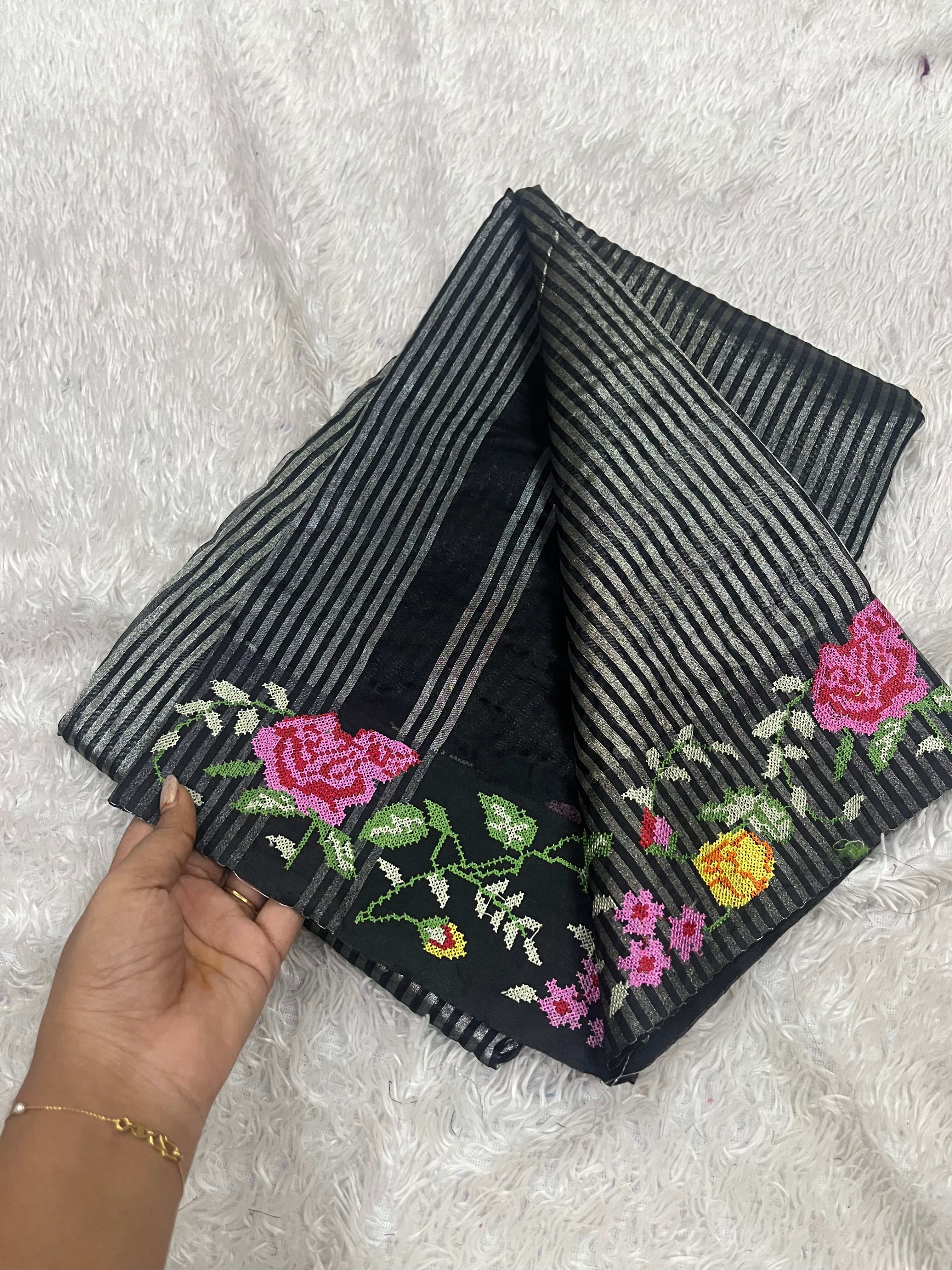 Premium pitted point ( work sarees )