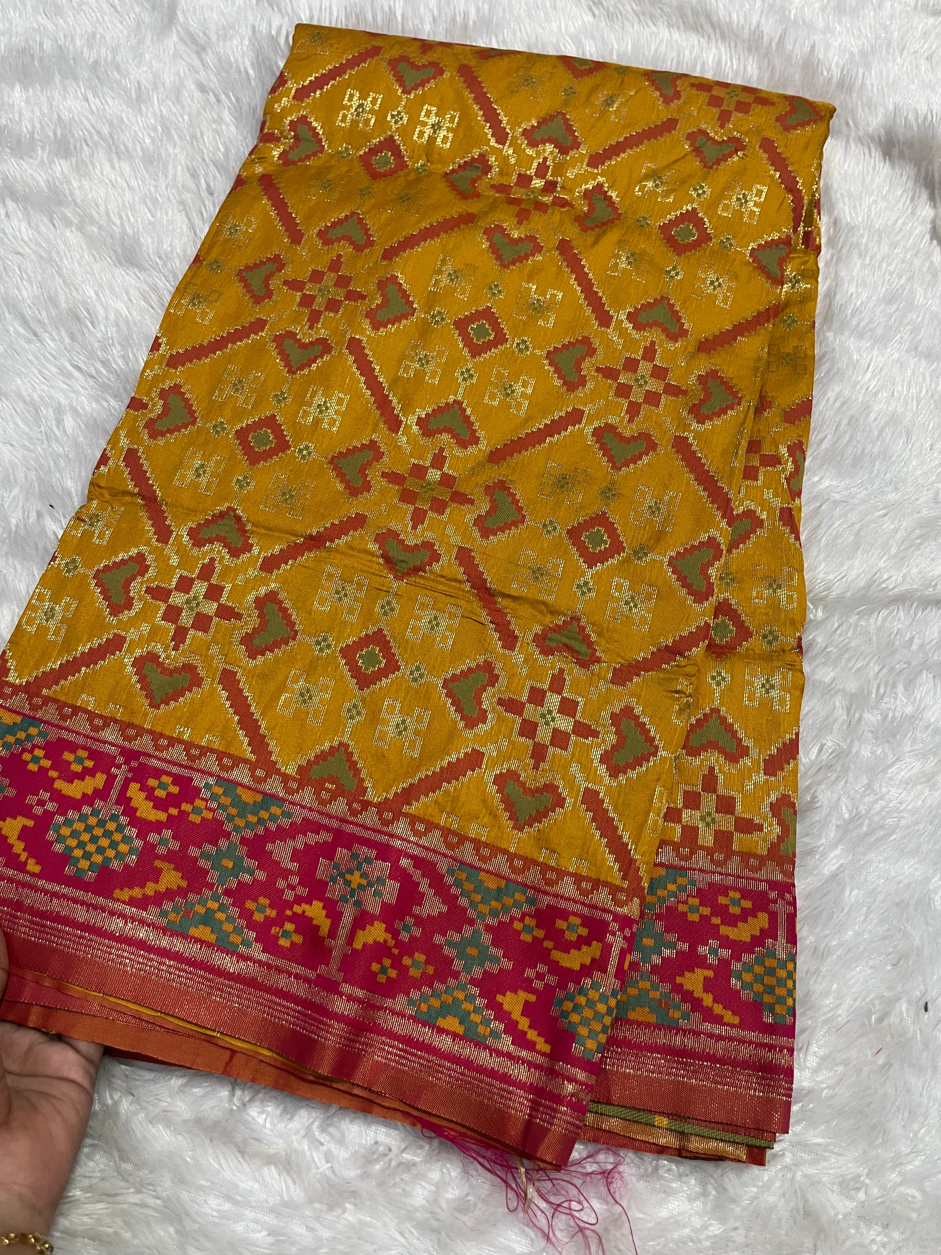 Pastel Patola weaving saree