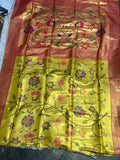 Yellow paithani  ( code -101 )
