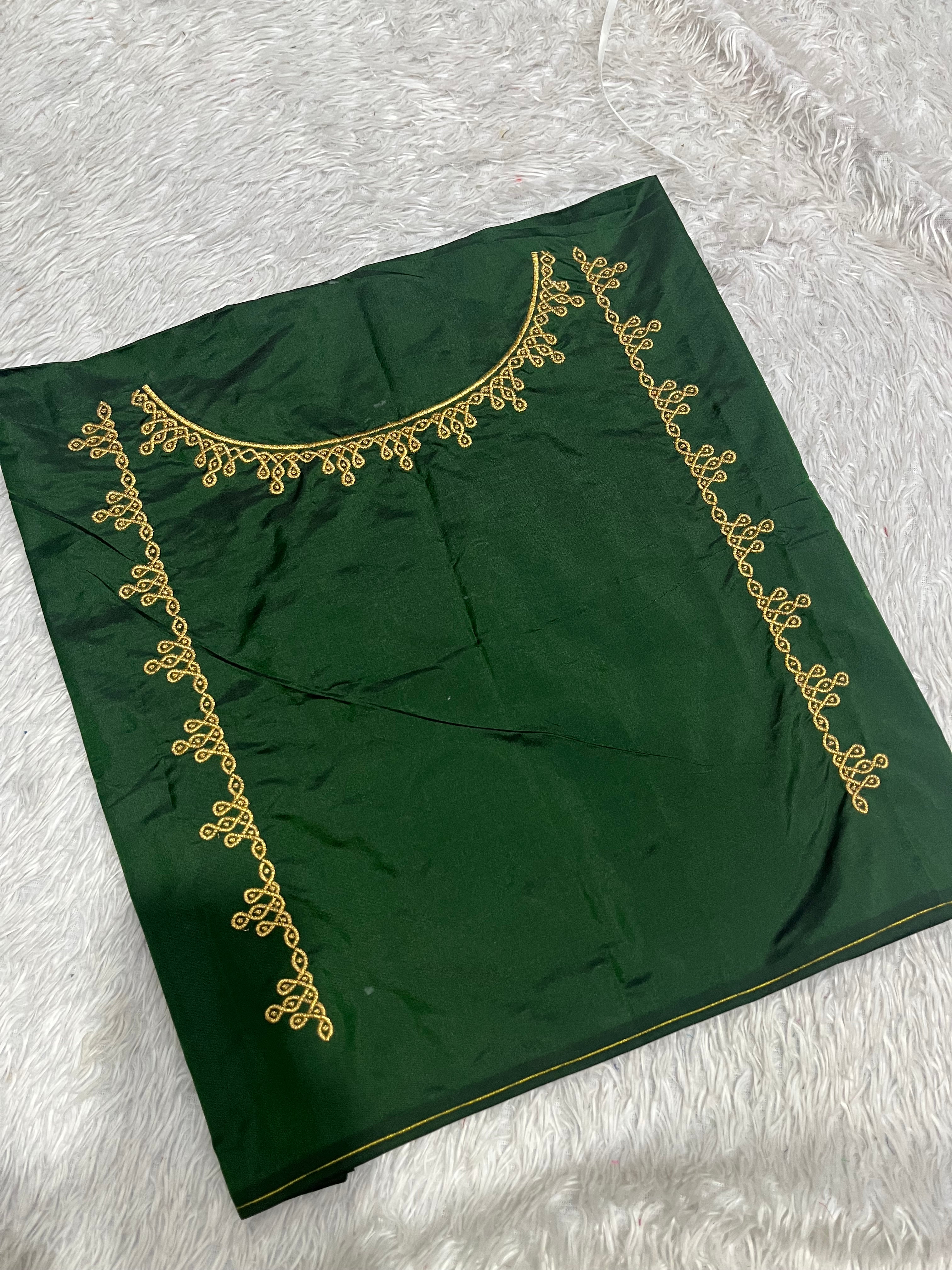 Kolam design ( bottle green ) computer work blouse ( K450 )