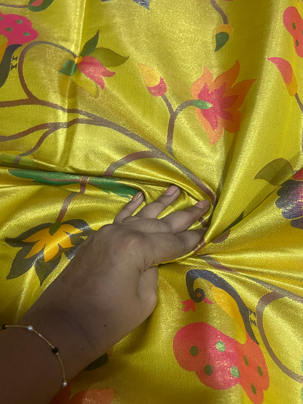 Yellow paithani  ( code -101 )
