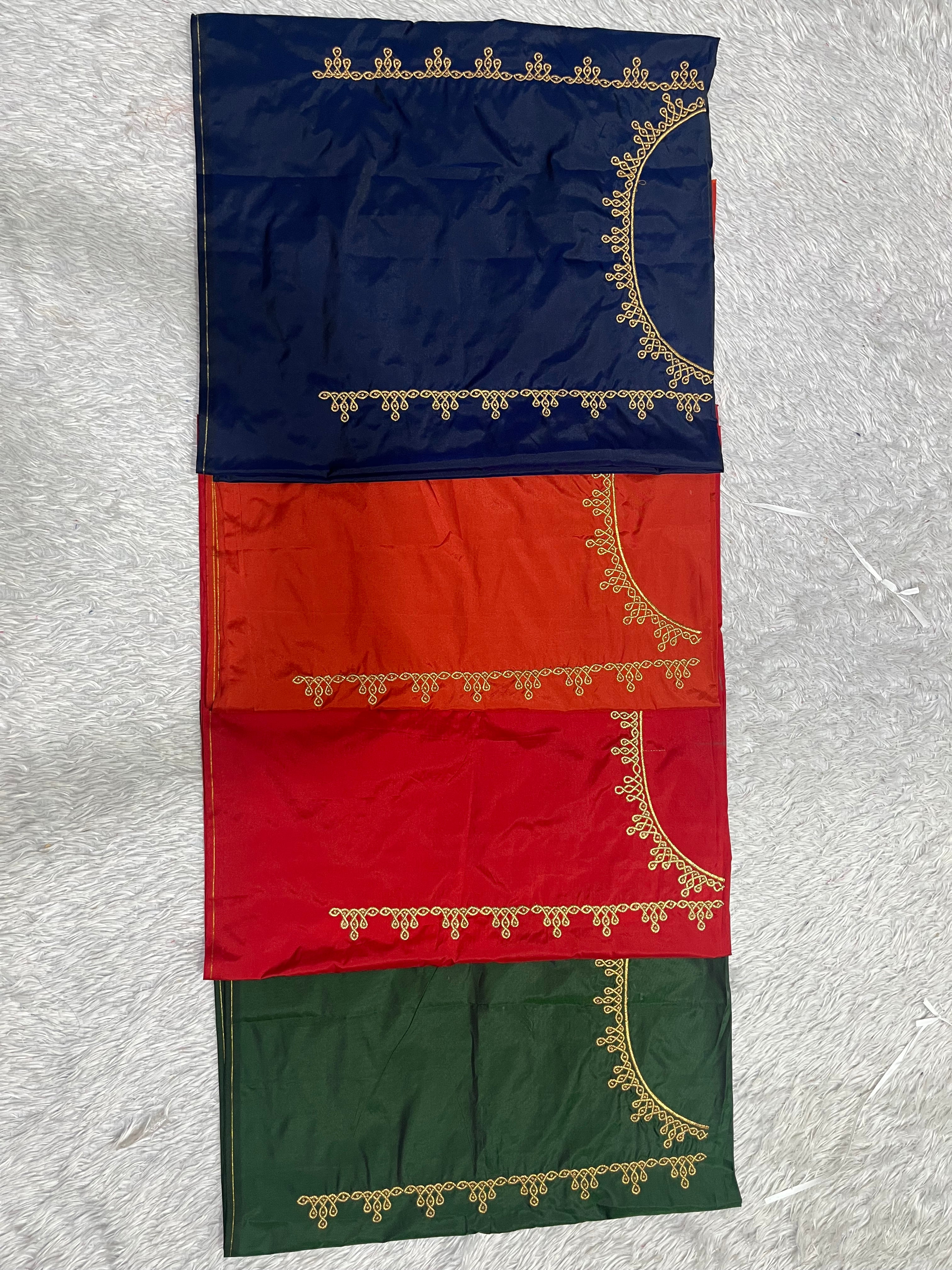 Kolam design ( orange ) computer work blouse ( K450 )