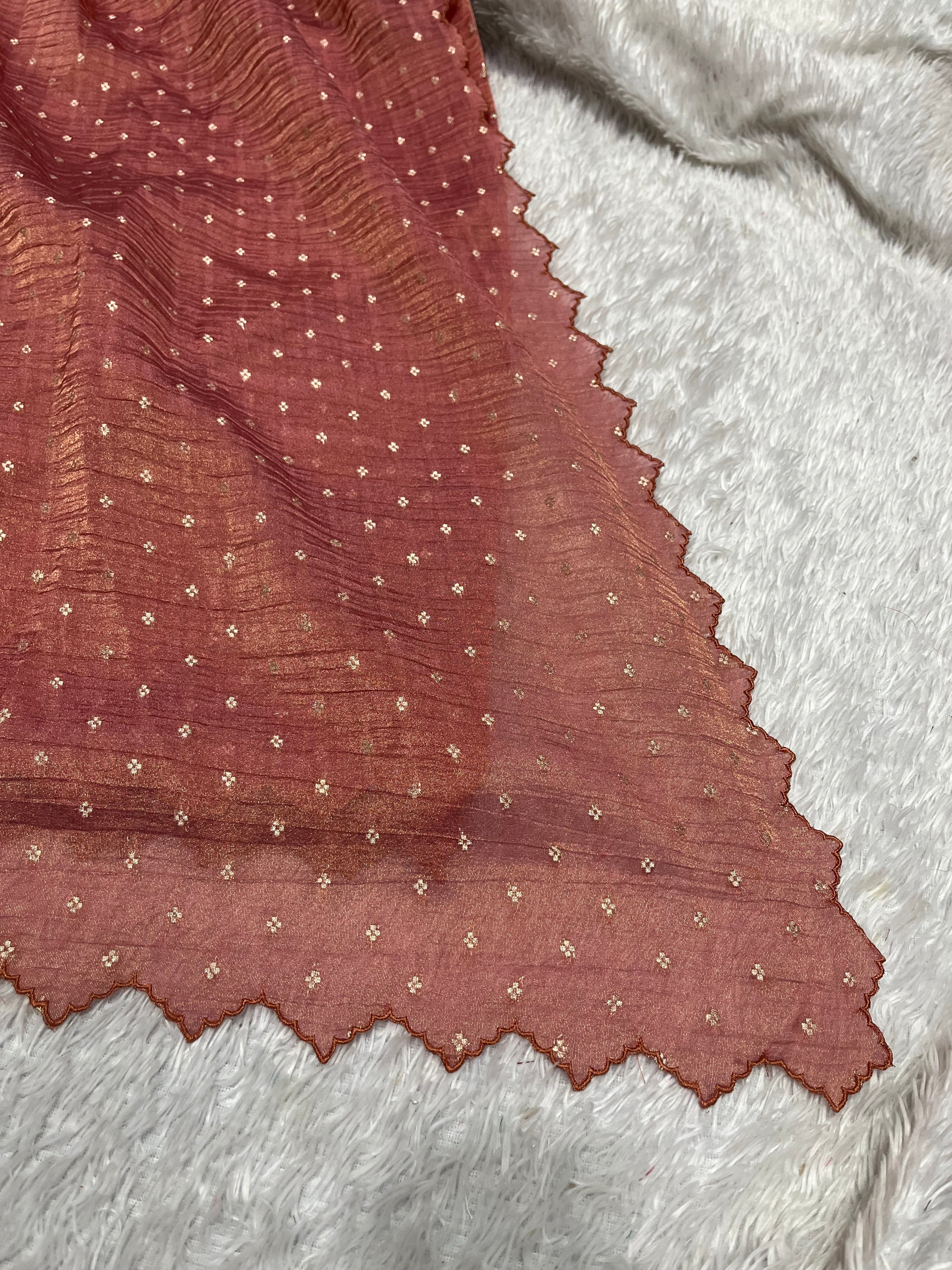 Pure handloom Banarasi tissue with scalping (pure2000)