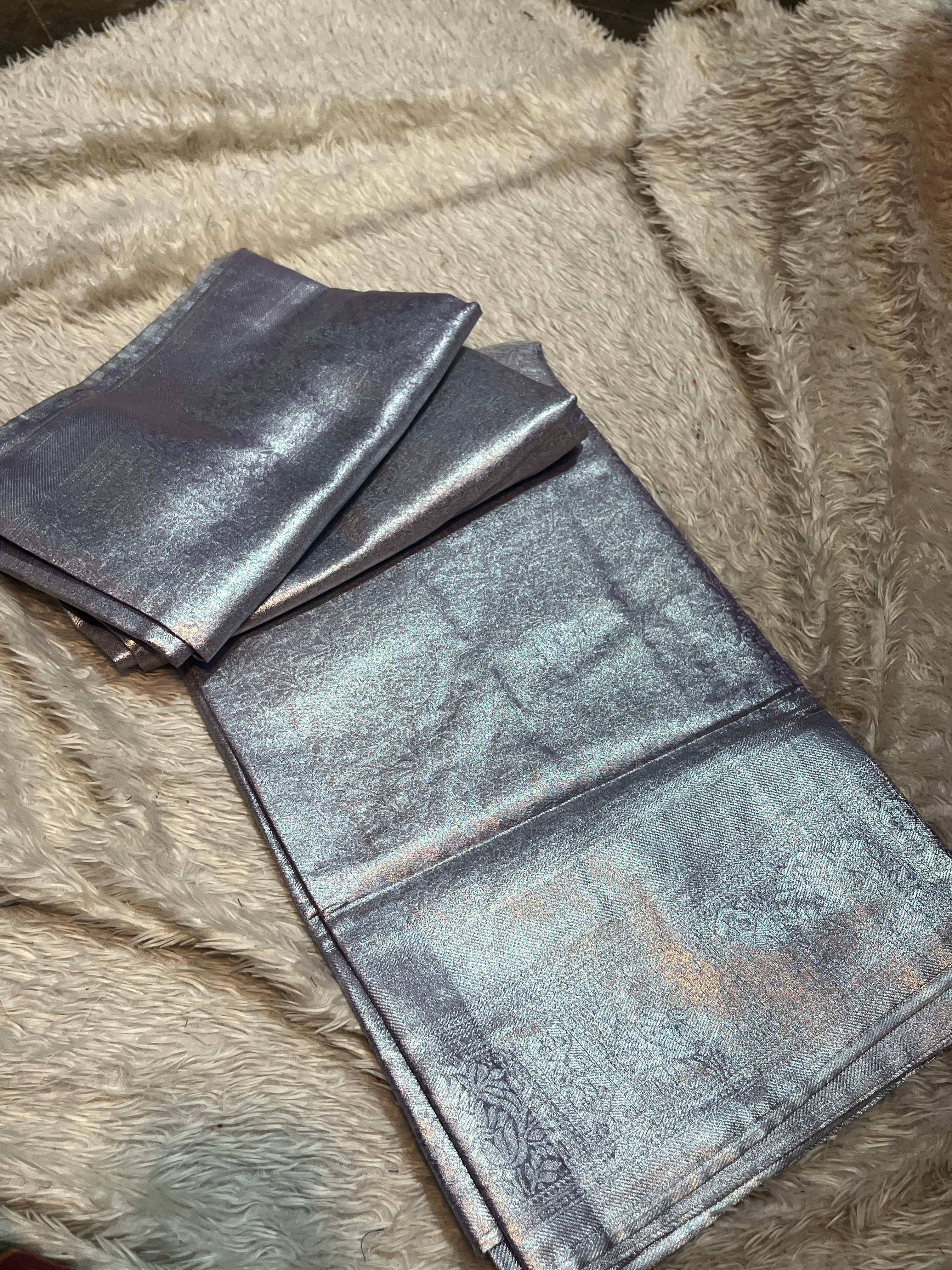 Lavender Kora tissue saree