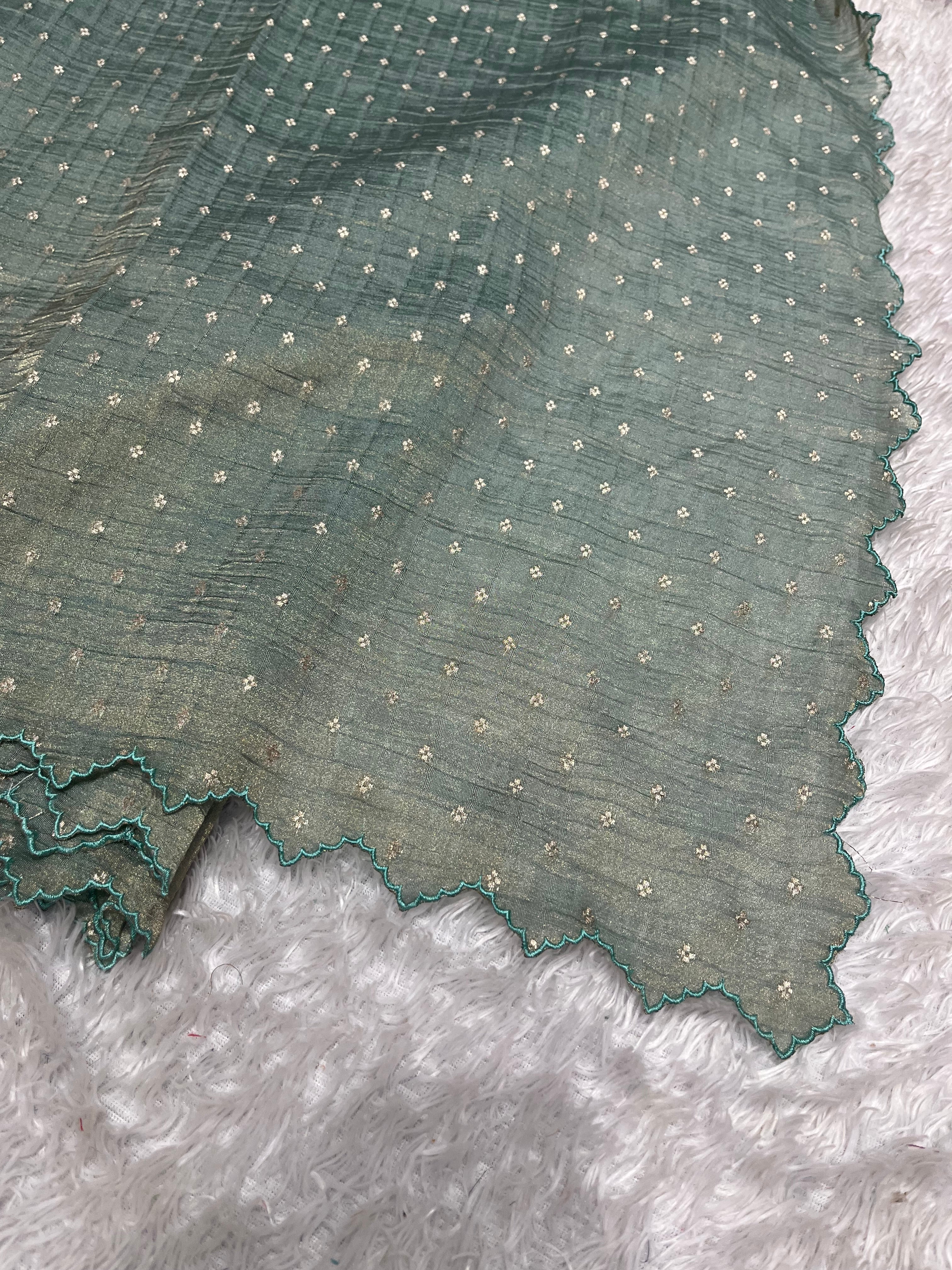 Pure handloom Banarasi tissue with scalping (pure2000)