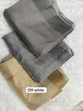 Off white ( Dyble saree )