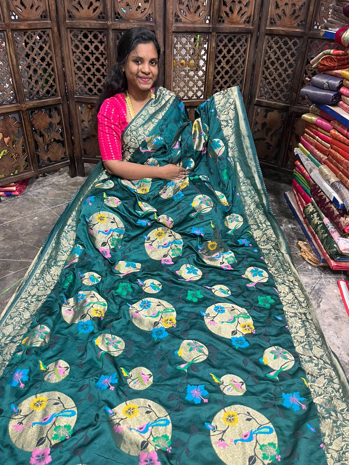 Kanchi crape Satin sarees