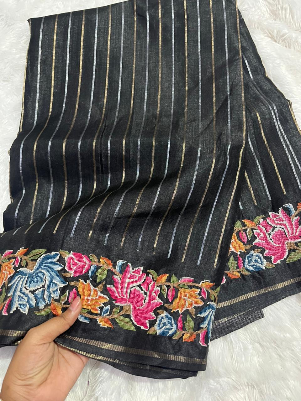 Premium pitted point ( work sarees )